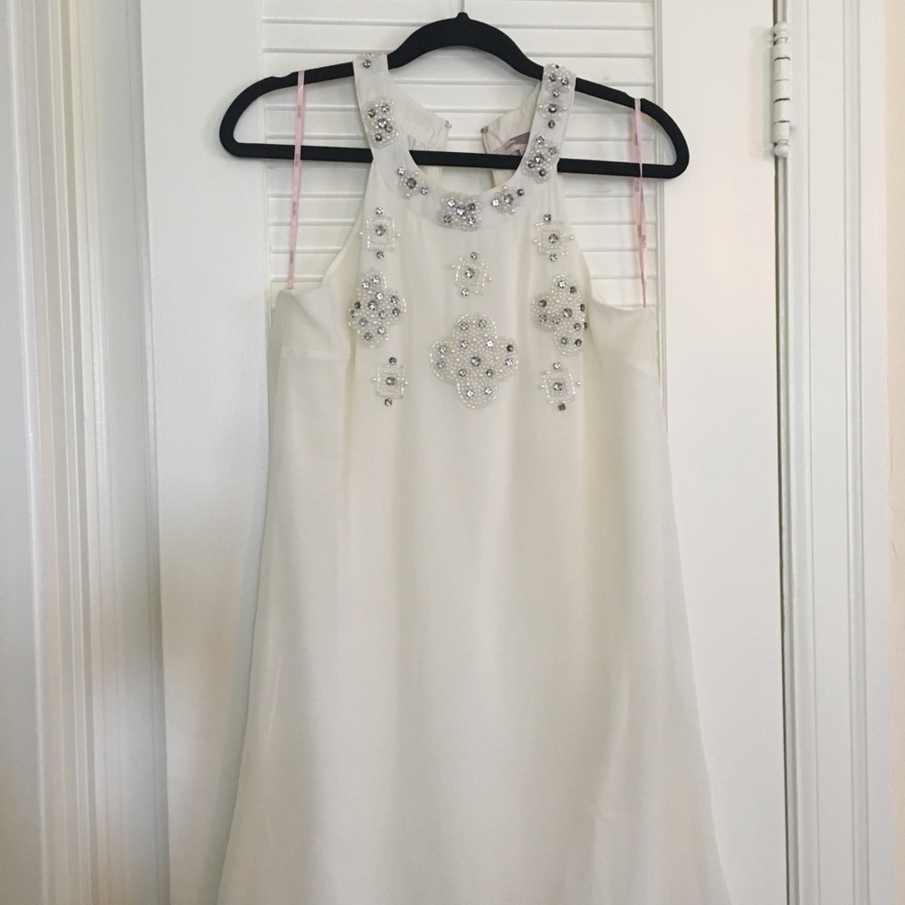 Forever 21 white beaded detail dress